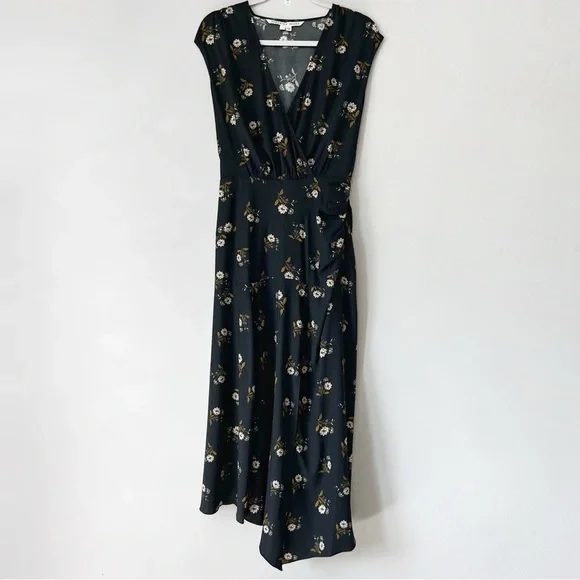 NEW Veronica Beard Wixson Silk Blend Floral Midi Dress Asymmetrical Hem - Picture 2 of 12